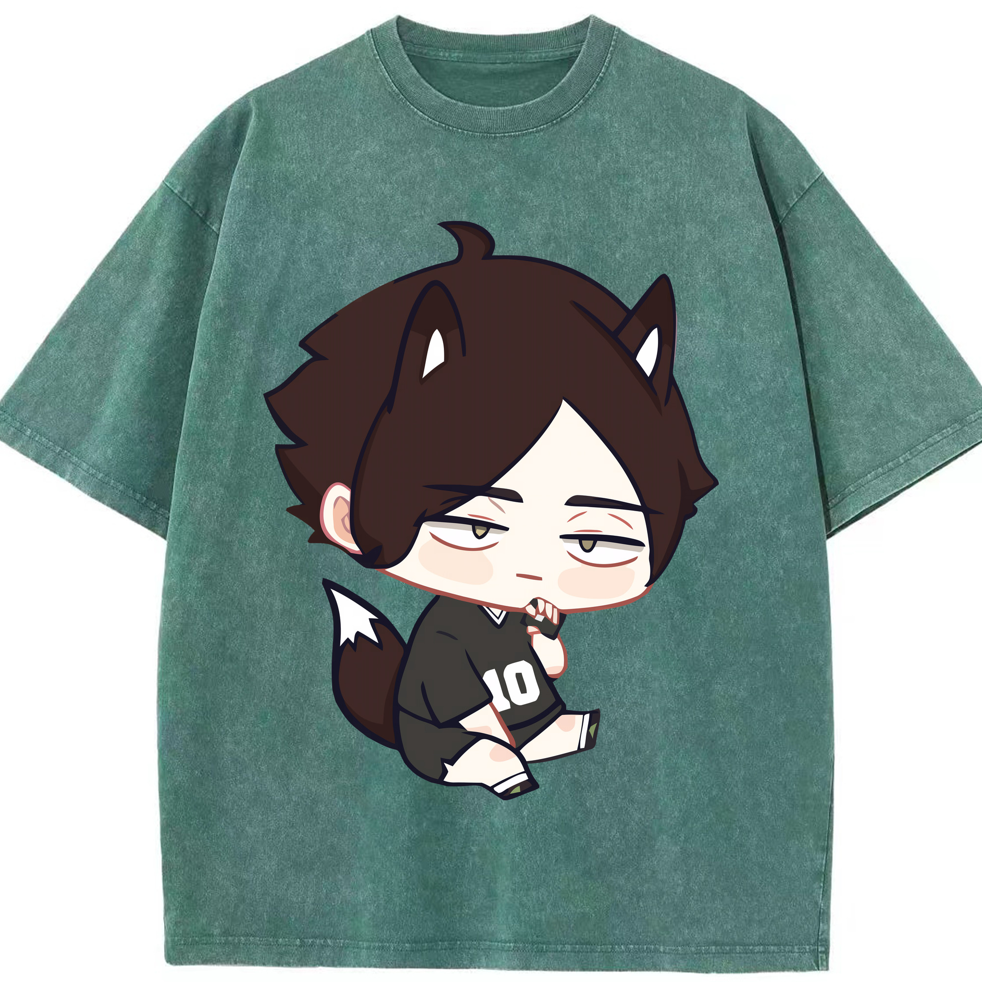 （画像用） ハイキュー!! Haikyu!! 綿100% ヴィンテージ風 半袖Tシャツ（フロントプリント）